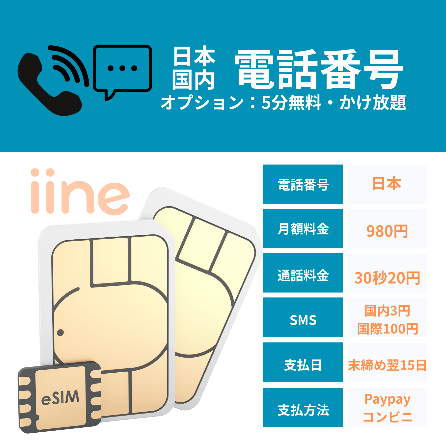 音声SIM